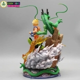 Mô hình DragonBall Goku quấn rồng đại chiến Majinbuu , Cell , frieza - Cao 23cm - nặng 1kg - Dragon Ball