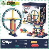 Hộp đồ chơi lắp ghép đu quay nhiều mẫu ghép sáng tạo với 520 chi tiết