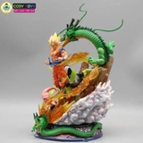 Mô hình DragonBall Goku quấn rồng đại chiến Majinbuu , Cell , frieza - Cao 23cm - nặng 1kg - Dragon Ball