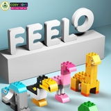 Đồ chơi lắp ghép xếp hình duplo các con thú dễ thương với 102 chi tiết dành cho bé từ 3 tuổi trở lên