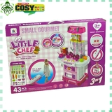 Mô hình nhà bếp 3 trong 1 với 43 chi tiết đồ dùng, thiết bị nhà bếp, size lớn cho bé