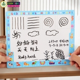 Đồ chơi tranh gỗ ghép theo chủ đề kèm bút và bảng viết, làm bằng gỗ thông an toàn cho bé