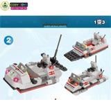 Đồ chơi lắp ghép xếp hình tàu chiến đấu cao cấp 8in1 với mẫu nhỏ 3in1 mẫu mới với 651 mảnh ghép