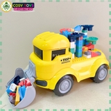 Đồ chơi xe ô tô máy xúc đồ chơi kèm thùng chở lêgô 124 chi tiết cho bé