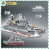 Đồ chơi lắp ghép xếp hình tàu pháo hải quân với 365 chi tiết