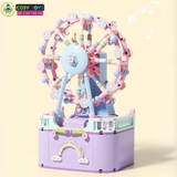 ĐỒ CHƠI LẮP GHÉP XẾP HÌNH HỘP NHẠC XOAY VÒNG QUAY MẶT TRỜI VỚI 874 MẢNH GHÉP