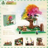 Đồ chơi lắp ghép xếp hình cây cổ thụ 7 màu cùng khu vườn bên suối với 4451 chi tiết cho bé