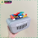 Đồ chơi xe ô tô máy xúc đồ chơi kèm thùng chở lêgô 124 chi tiết cho bé