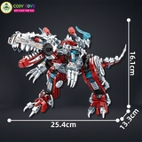 Đồ chơi lắp ghép xếp hình khủng long robot Super Mecha biến hình 2 trong 1 thành phi thuyền với 422 chi tiết