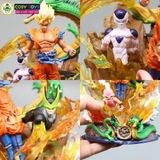 Mô hình DragonBall Goku quấn rồng đại chiến Majinbuu , Cell , frieza - Cao 23cm - nặng 1kg - Dragon Ball