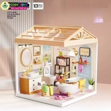 Đồ chơi lắp ghép ngôi nhà trong mơ cao cấp với nhiều mẫu: phòng ngủ, phòng tắm, phòng bếp.....cao cấp có đèn led và lồng che trong suốt với đầy đủ vật dụng, đồ dùng cho bé