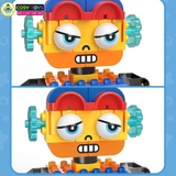 Đồ chơi lắp ráp phương tiện giao thông biến hình thành robot Big Eyes công trường với hơn 88 chi tiết cho bé