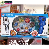 Đồ chơi đấu trường con quay gồm 4 con quay siêu tốc kèm tay kéo cho bé