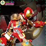Đồ chơi lắp ghép xếp hình Iron Man giáp MARK XLII cỡ lớn kèm nhiều chi tiết chuyển động với 1126 mảnh ghép cho bé