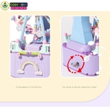 ĐỒ CHƠI LẮP GHÉP XẾP HÌNH HỘP NHẠC XOAY VÒNG QUAY MẶT TRỜI VỚI 874 MẢNH GHÉP