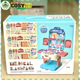 Đồ chơi vali đựng dụng cụ khám bệnh bác sỹ 3 trong 1 với 27 chi tiết cho bé