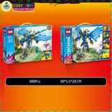 Đồ chơi lắp ghép xếp hình mô hình rồng xanh ninjagô 2 trong 1 với 388 chi tiết