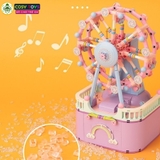 ĐỒ CHƠI LẮP GHÉP XẾP HÌNH HỘP NHẠC XOAY VÒNG QUAY MẶT TRỜI VỚI 874 MẢNH GHÉP