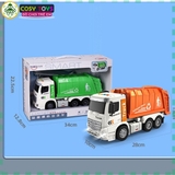 Đồ chơi xe môi trường chở rác cỡ lớn chạy bằng pin với đèn và nhạc cho bé