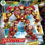 Đồ chơi lắp ghép xếp hình bộ giáp Steel Mecha của Iron Man với 1595 mảnh ghép