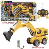 Đồ chơi xe xúc đất công trình mẫu lớn có điều khiển 4 chiều cho bé