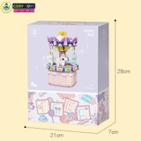 ĐỒ CHƠI LẮP GHÉP XẾP HÌNH HỘP NHẠC XOAY VÒNG QUAY MẶT TRỜI VỚI 874 MẢNH GHÉP