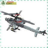 Đồ chơi lắp ghép xếp hình máy bay trực thăng vũ trang với 597 mảnh ghép