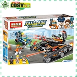 Đồ chơi lắp ghép xếp hình xe t.ă.ng cảnh sát biến hình với 461 mảnh ghép