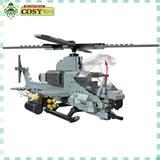 Đồ chơi lắp ghép xếp hình máy bay trực thăng vũ trang với 597 mảnh ghép