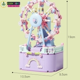 ĐỒ CHƠI LẮP GHÉP XẾP HÌNH HỘP NHẠC XOAY VÒNG QUAY MẶT TRỜI VỚI 874 MẢNH GHÉP