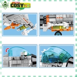 Đồ chơi lắp ghép xếp hình máy bay tiêm kích phản lực cao cấp với 338 mảnh ghép