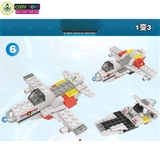 Đồ chơi lắp ghép xếp hình tàu chiến đấu cao cấp 8in1 với mẫu nhỏ 3in1 mẫu mới với 651 mảnh ghép