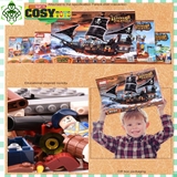 Đồ chơi lắp ghép xếp hình tàu cướp biển Ngọc trai đen với 652 mảnh ghép, mẫu tàu lớn và nhiều chi tiết cho bé