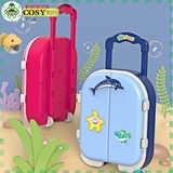 Đồ chơi va li câu cá bằng nam châm hoặc móc, có đèn và nhạc và đĩa xoay cho bé