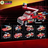 Đồ chơi xếp hình lắp ghép robot cứu hỏa 8 trong 2 với nhiều chi tiết, mẫu ghép khác nhau trên 753 chi tiết cho bé