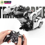 Đồ chơi xe oto cảnh sát biến hình thành robot có điều khiển 4 chiều mẫu mới cho bé