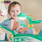 Đồ chơi mô hình bác sỹ nha khoa khám bệnh với hơn 30 chi tiết có hiệu ứng nhạc và đèn cho bé