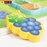 Đồ chơi tranh gỗ ghép 3D theo chủ đề kèm chữ cái tiếng anh, làm bằng gỗ thông an toàn cho bé