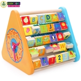 Đồ chơi tam giác trí tuệ bằng gỗ với nhiều kiểu chơi kích thích sáng tạo và tư duy cho bé