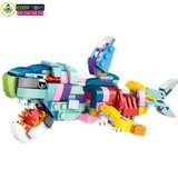 Đồ chơi xếp hình lắp ghép các mẫu sinh vật biển nhỏ từ 19-36 mảnh ghép cho bé