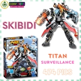 Đồ chơi lắp ghép xếp hình các nhân vật Skibidi với hơn 473 mảnh ghép