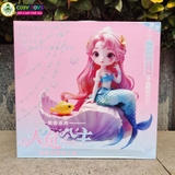 Đồ chơi búp bê mô nàng tiên cá cỡ lớn kèm nơ váy, giày và phụ kiện cho bé