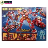 Đồ chơi lắp ghép xếp hình lắp ráp Ironman 4 trong 1 trong bộ giáp Gaint Buster Mecha với 867 chi tiết