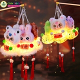 Đồ chơi lồng đèn trung thu nhân vật hoạt hình babythree có đèn và tay cầm nhiều màu sắc cho bé