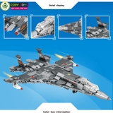 Đồ chơi lắp ghép xếp hình các loại máy bay tiêm kích, vận tải phản lực đủ mẫu với 428-438-421 mảnh ghép