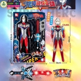 Đồ chơi mô hình siêu nhân cỡ lớn kèm kiếm, có nhạc và đèn cho bé