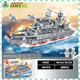 Đồ chơi lắp ghép xếp hình tàu pháo hải quân với 365 chi tiết