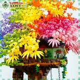 Đồ chơi lắp ghép xếp hình cây cổ thụ 7 màu cùng khu vườn bên suối với 4451 chi tiết cho bé