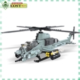 Đồ chơi lắp ghép xếp hình máy bay trực thăng vũ trang với 597 mảnh ghép