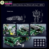 Đồ chơi lắp ghép xếp hình siêu nhân xanh biến hình thành siêu xe đua 2 trong 1 với 435 chi tiết